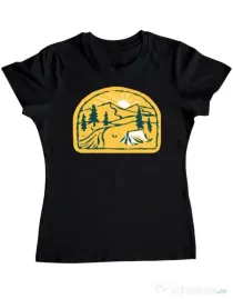 Tricou ADLER dama River camp Negru