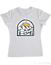 Tricou ADLER dama Mountain beauty Alb 