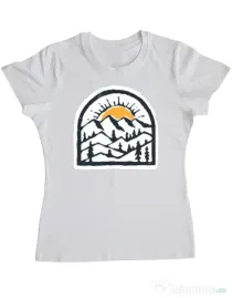 Tricou ADLER dama Mountain beauty Alb