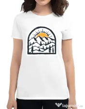 Tricou ADLER dama Mountain beauty Alb 