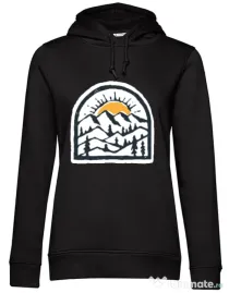 Hoodie dama cu gluga Mountain beauty Negru