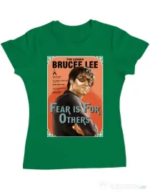 Tricou ADLER dama Fear is for others Verde mediu