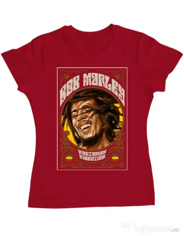 Tricou ADLER dama Rasta man Rosu