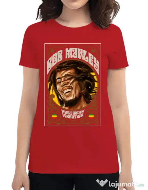 Tricou ADLER dama Rasta man Rosu