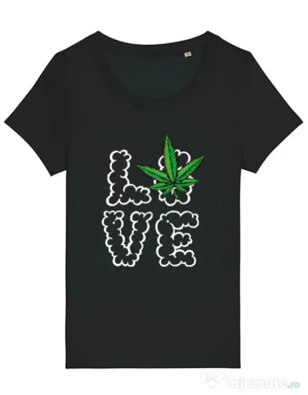 Tricou STANLEY STELLA dama Love weed Negru