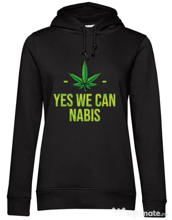 Hoodie dama cu gluga We can Negru