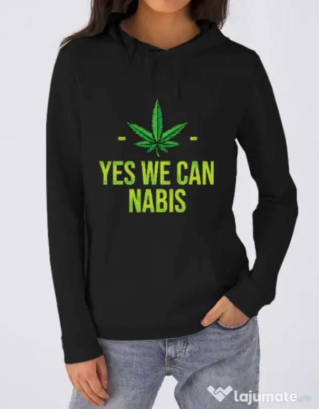 Hoodie dama cu gluga We can Negru