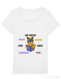 Tricou STANLEY STELLA dama Sacoșa profesor Alb