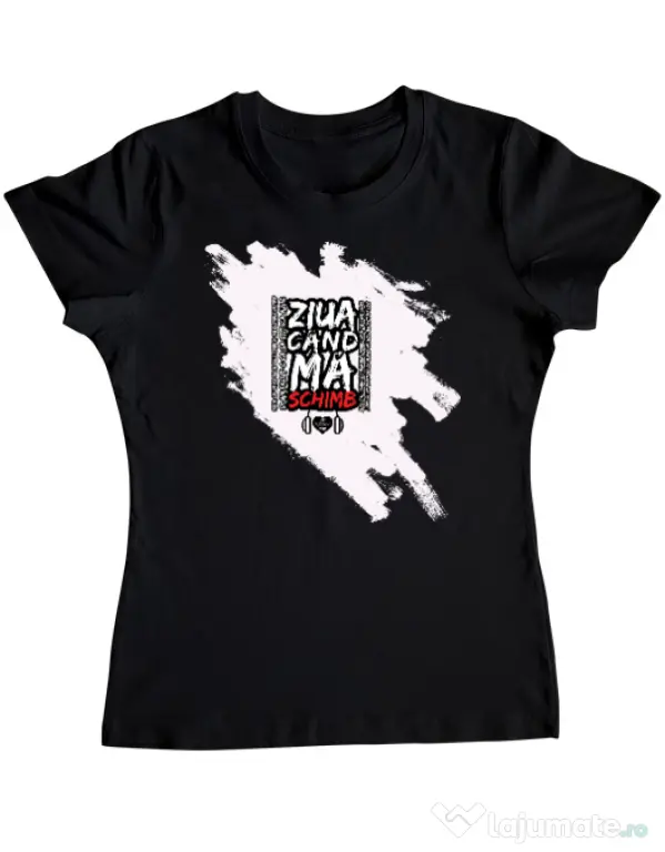Tricou ADLER dama ZIUA CAND MA SCHIMB - Adi Morosanu Negru