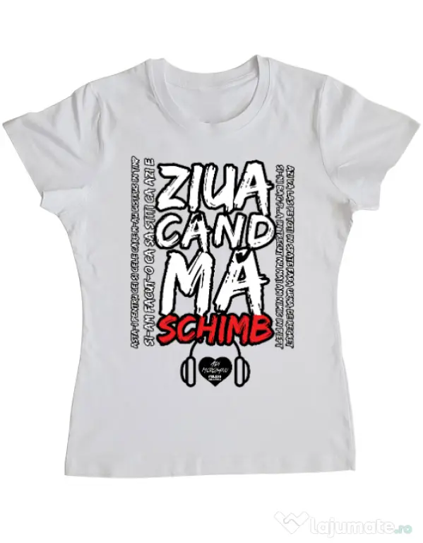 Tricou ADLER dama ziua cand ma schimb Alb