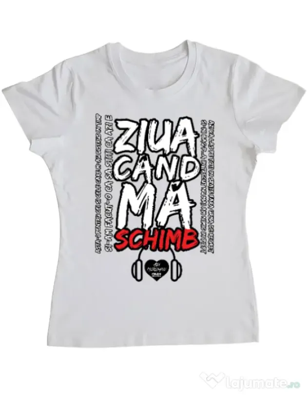 Tricou ADLER dama ziua cand ma schimb Alb