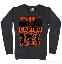 Bluza personalizata dama dincartier Negru melanj