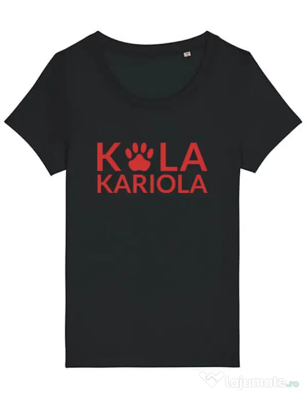 Tricou STANLEY STELLA dama Logo Kola Rosu Negru