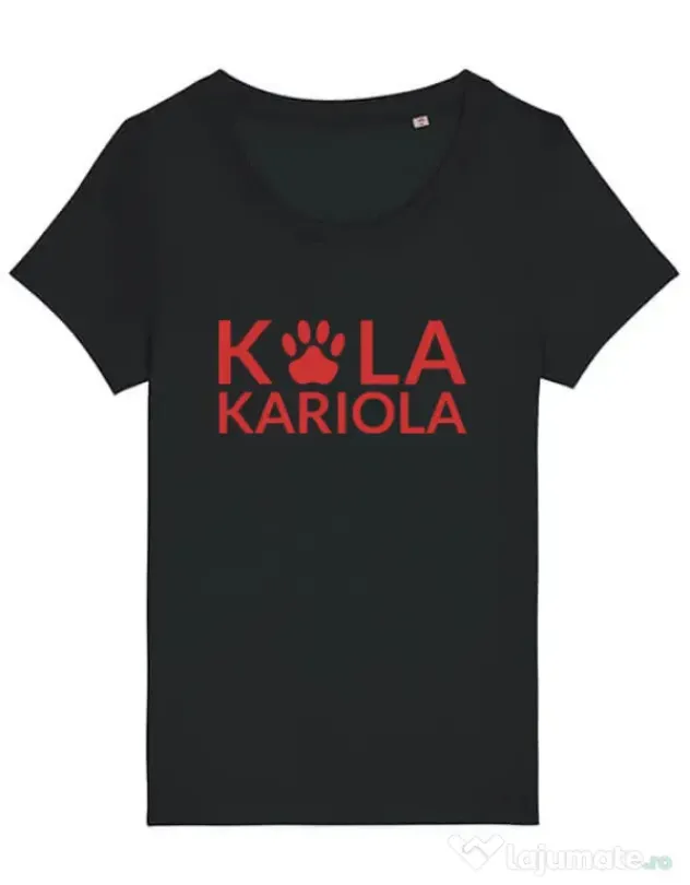 Tricou STANLEY STELLA dama Logo Kola Rosu Negru