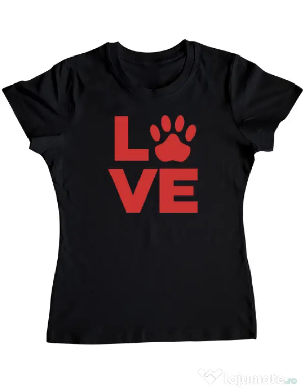 Tricou personalizat dama Love Kola Kariola Rosu Negru