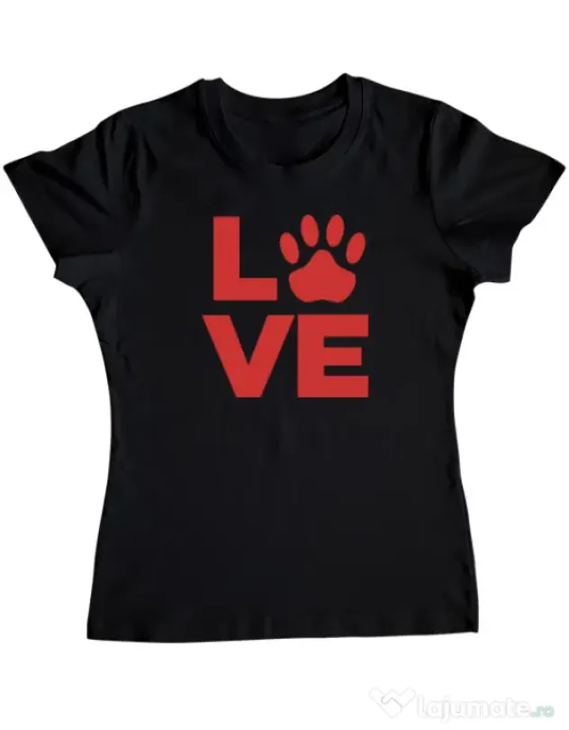Tricou personalizat dama Love Kola Kariola Rosu Negru