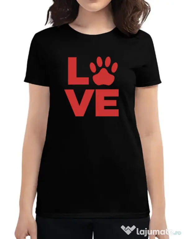 Tricou personalizat dama Love Kola Kariola Rosu Negru
