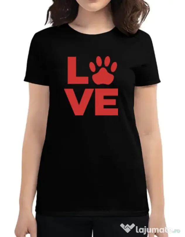 Tricou personalizat dama Love Kola Kariola Rosu Negru