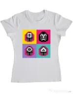 Tricou personalizat dama Four guard Alb