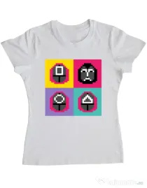 Tricou personalizat dama Four guard Alb