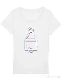 Tricou STANLEY STELLA dama Glitch Squid Game Alb