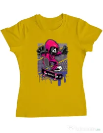 Tricou personalizat dama Squid Game 3 Galben