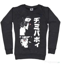 Bluza personalizata dama Otaku Scream Negru melanj