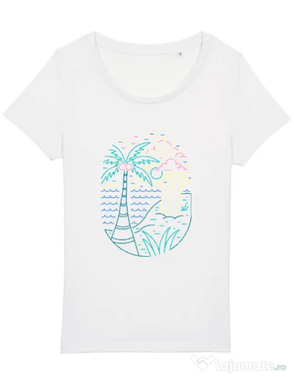 Tricou STANLEY STELLA dama Beach Neon Alb