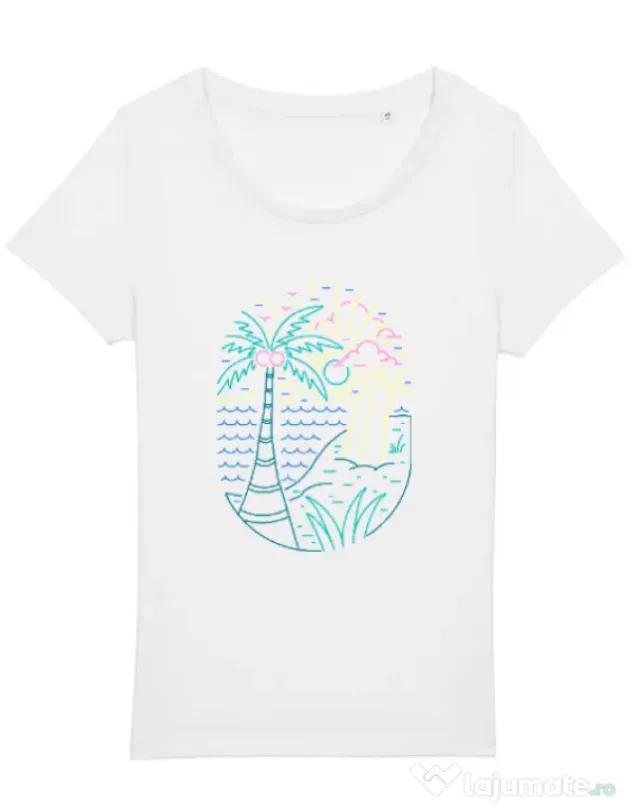 Tricou STANLEY STELLA dama Beach Neon Alb