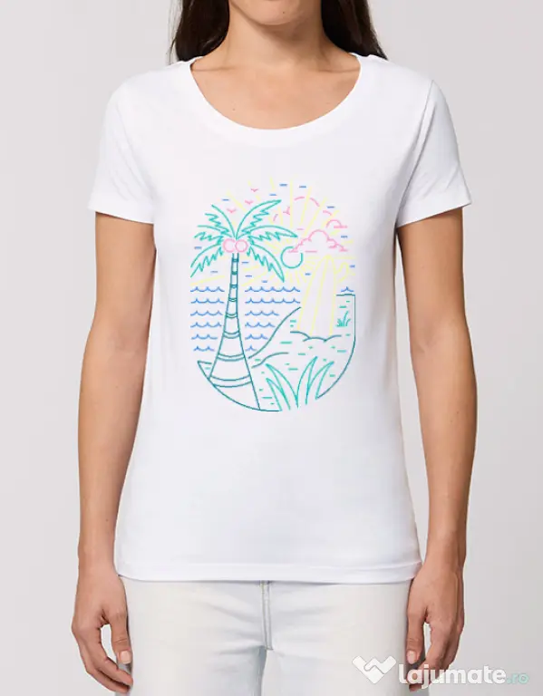 Tricou STANLEY STELLA dama Beach Neon Alb