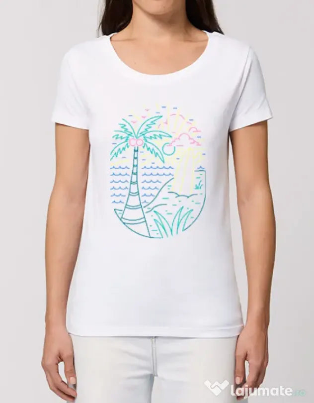 Tricou STANLEY STELLA dama Beach Neon Alb