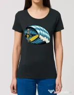 Tricou STANLEY STELLA dama Surf Nose Negru