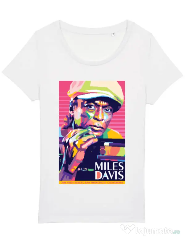 Tricou STANLEY STELLA dama Miles Davis Alb