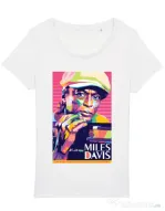 Tricou STANLEY STELLA dama Miles Davis Alb