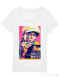 Tricou STANLEY STELLA dama Miles Davis Alb