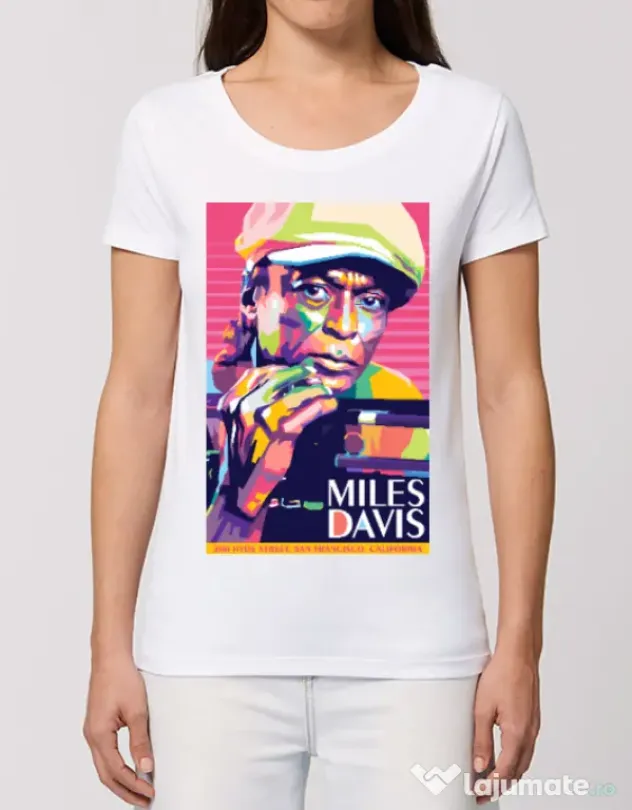 Tricou STANLEY STELLA dama Miles Davis Alb