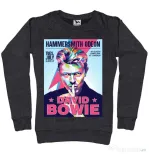 Bluza personalizata dama David Bowie Negru melanj