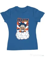 Tricou personalizat dama Dragon Ramen Albastru azuriu