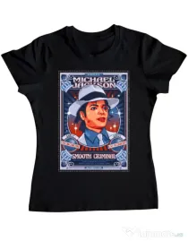Tricou personalizat dama Michael Jackson Negru