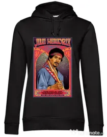 Hanorac dama cu gluga Jimi Hendrix Negru