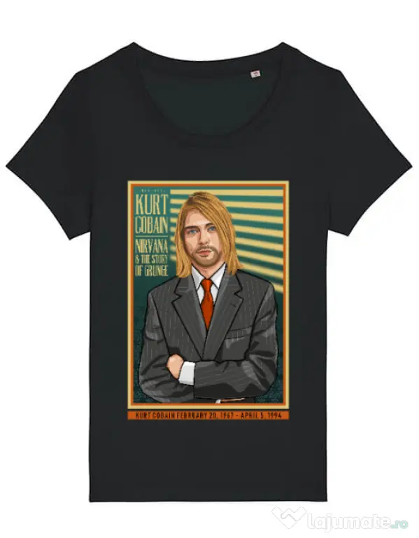 Tricou STANLEY STELLA dama Kurt Cobain Negru