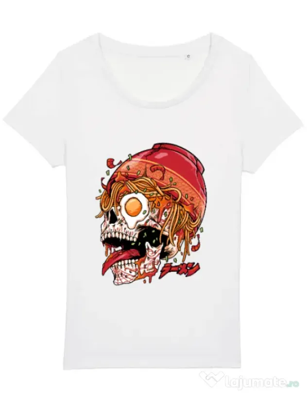 Tricou STANLEY STELLA dama spicy skull Alb