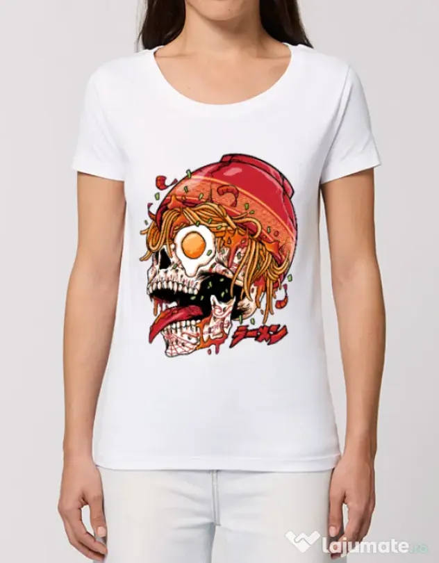 Tricou STANLEY STELLA dama spicy skull Alb