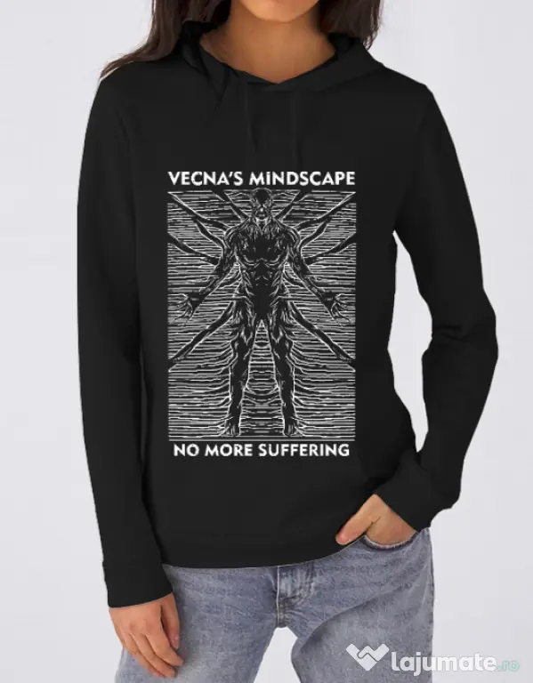 Hanorac dama cu gluga vecna's mindscape Negru