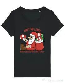 Tricou STANLEY STELLA dama Stoned Santa Negru