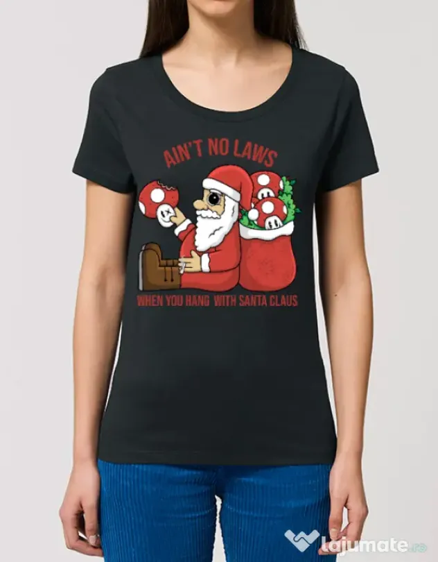 Tricou STANLEY STELLA dama Stoned Santa Negru