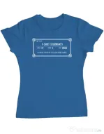 Tricou personalizat dama Skyrim Inventory Albastru azuriu