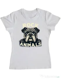 Tricou personalizat dama BULLDOG 06 Alb