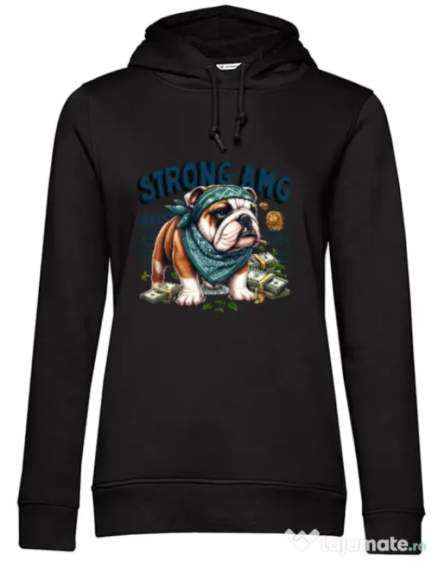 Hanorac dama cu gluga BULLDOG 09 Negru