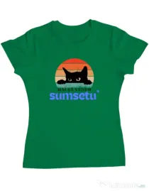 Tricou personalizat dama Custom design Verde mediu